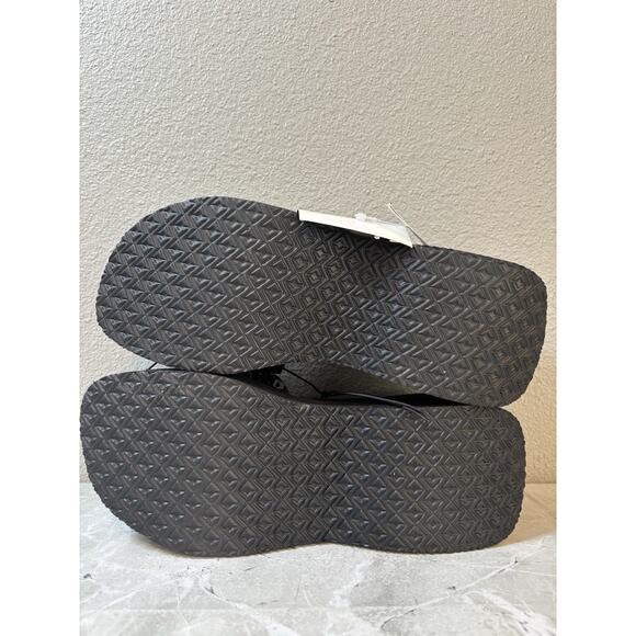 Women’s NOBO No Boundaries Ashton‎ Y2K Platform Sandal Black Size 8 New Slip On - Picture 7 of 9